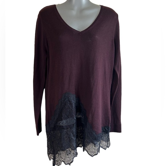 Love Scarlett Tunic Blouse Black Lace • NWT • Size: Medium - Picture 1 of 8